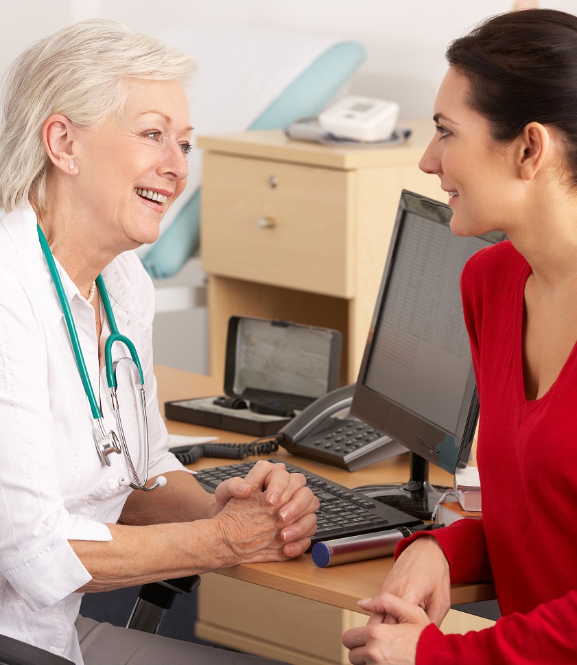British GP talking to woman patient Image